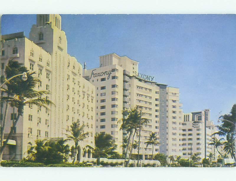 Unused Pre-1980 SAXONY HOTEL Miami Beach Florida FL hr5875