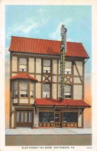 Blue Parrot Tea Room Gettysburg Pennsylvania postcard