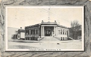 F71/ Watertown South Dakota Postcard 1913 Carnegie Library