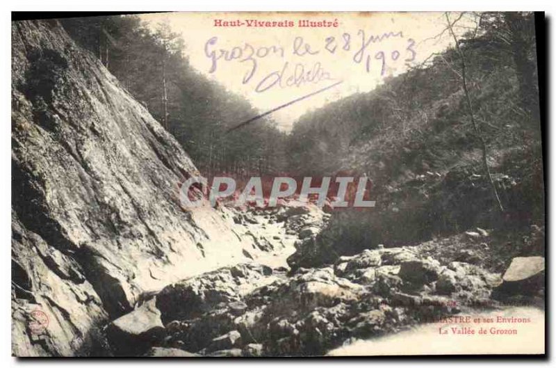 Postcard Old High Vivarais Illustree the Vallee de Grozon