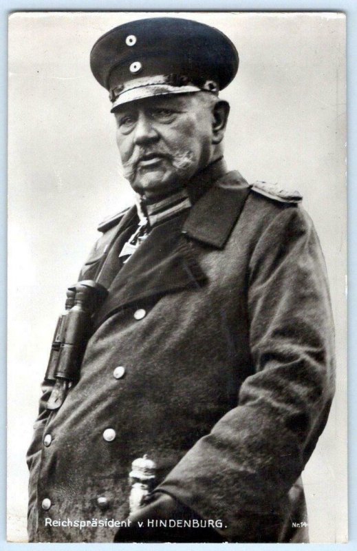 RPPC REICHSPRASIDENT V HINDENBURG*ECHTE PHOTOGRAPHIE*VINTAGE REAL PHOTO POSTCARD