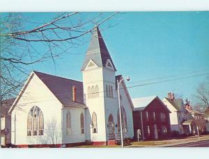 Unused 1950's CHURCH SCENE Pocomoke City Maryland MD p3768@