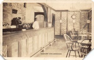 Cedar Bar Hotel Bermudiana Bermuda Postal used unknown horrible condition