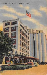 International Milling Co Grain Elevator Greenville Texas 1948 linen postcard