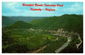 Postcard PANORAMIC SCENE Breaks Interstate Park Kentucky KY AT9840