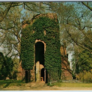 c1960s Jamestown, VA Church Tower 1639 Ancient Ruins Brick Williamsburg PC A240