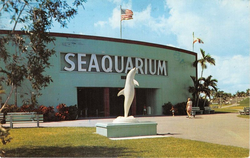 Lot158  the miami seaquarium main entrance usa dolphin