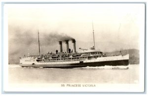 c1910's SS Princess Victoria Steamer Ship Canada RPPC Photo Vintage Postcard