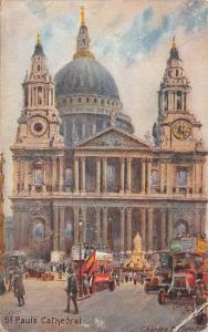 BR65538 st paul s cathedral postcard double decker bus   london   uk