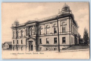 Duluth Minnesota MN Postcard Masonic Temple Building Exterior View 1905 Unposted
