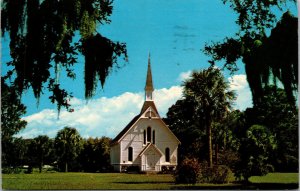 Vtg Lovely Lane Chapel Epworth-By-The-Sea Methodist St Simons Island GA Postcard