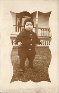 Macon Michigan Masked RPPC Adorable Baby Albert George Bailey 1912 Postcard V14