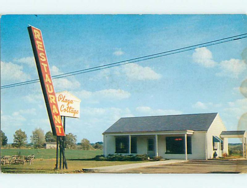 Water Marked Pre-1980 PLAZA COTTAGE RESTAURANT Prospect Kentucky KY v7887