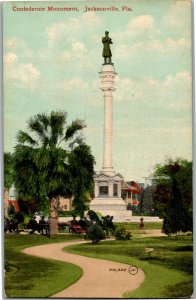 Confederacy Monument, Jacksonville FL Vintage Postcard N29