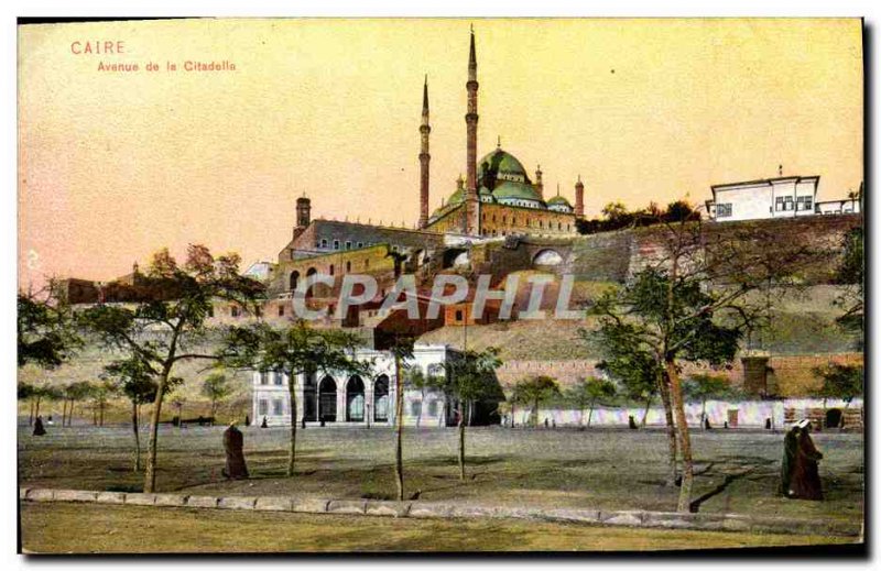 Old Postcard Cairo Egypt Avenue of the Citadel