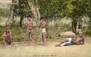 bolivia, Indians del Gran Chaco, Indian Boys (1910s) Postcard