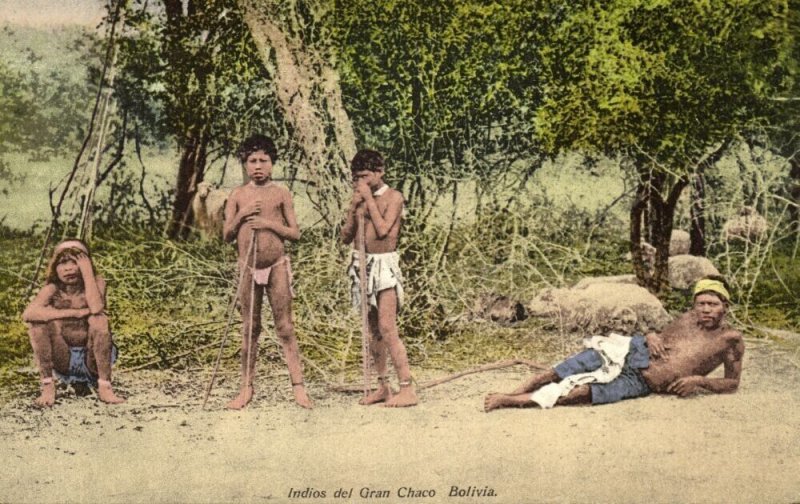 bolivia, Indians del Gran Chaco, Indian Boys (1910s) Postcard