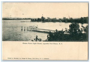 1906 Crown Point Light House Opposite Exterior Port Henry New York NY Postcard
