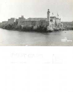 HAVANA CUBA MORRO CASTLE VINTAGE REAL PHOTO POSTCARD RPPC