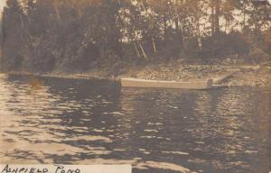 Ashfield Massachusetts Pond Waterfront Real Photo Antique Postcard K92762
