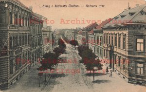 Czech Republic, Slany, Street Scene, Aerial View