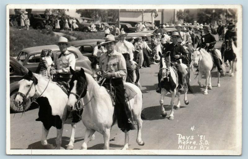 Postcard SD Pierre Day's of 81 Rodeo c1940s Horse Riders RPPC Real Photo #2 S17