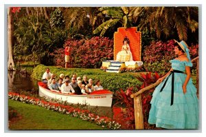 Vintage 1960's Postcard Throne of Citrus Royalty Cypress Gardens Florida