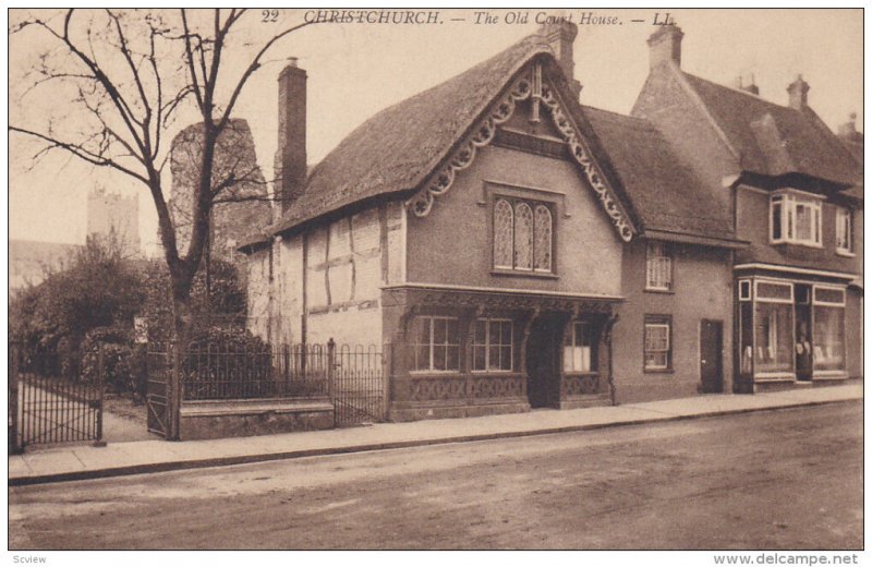 CHRISTCHURCH, UK, 1900-1910´s; The Old Court House