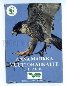 250867 FINLAND WWF Falcon Old postcard