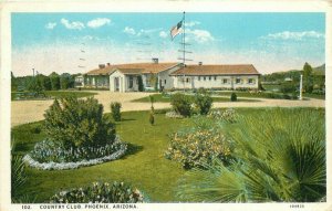 Country Club Phoenix Arizona Flag Postcard Herz Teich 9342