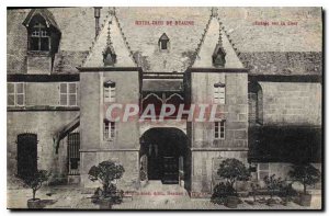 Postcard Old Hotel God of Beaune entry courtyard