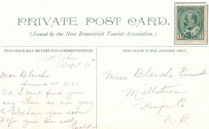 Queen Square St. John New Brunswick Canada Vintage Postcard