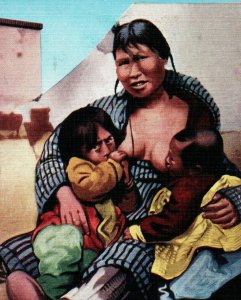 C.1920's Mickaninie's Kow Kow Arctic Native Breast Feeding Postcard P168