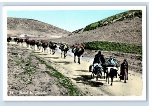C. 1910 Road To Jericho Hand Colored RPPC Postcard F144E