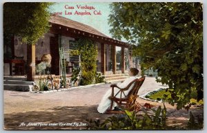 Vtg Los Angeles California CA Casa Verduga Spanish Restaurant 1910s Old Postcard
