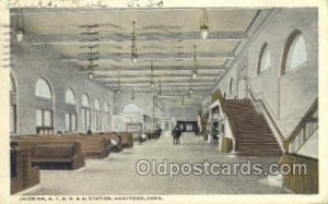 NYNH and H station, Hartford, CT USA Train Railroad Station Depot 1917 light ...