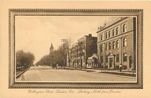 LONDON, Ontario  Canada   WELLINGTON Street Scene  c1910s  Tuck   Postcard