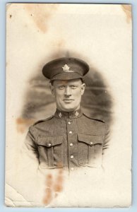 France Postcard RPPC Photo Heureux Noel Euria Soldier Mail WWI 1918 Antique