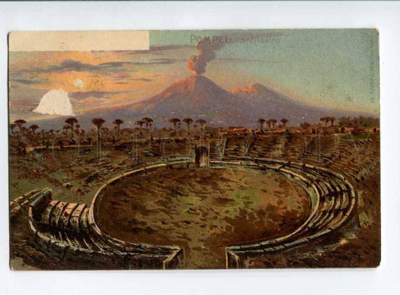 3044024 ITALY Pompei - Anfiteatro Vintage lithograph PC