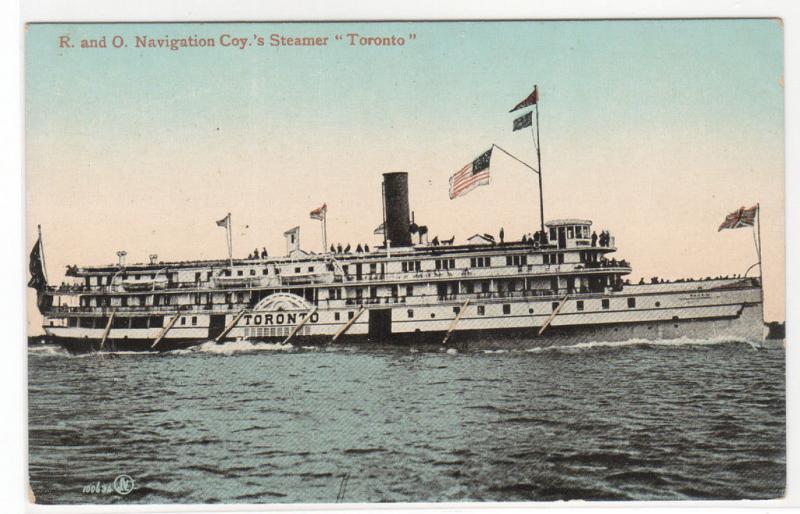 Steamer Toronto  R & O Navigation Canada 1910s postcard