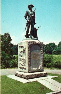 Postcard The Minute Man National Historical Park Monument Concord Massachusetts