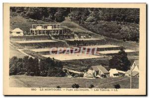 Old Postcard Le Mont Dore Tennis Sports Park