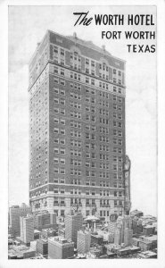 THE WORTH HOTEL Fort Worth, Texas c1940s Vintage Postcard