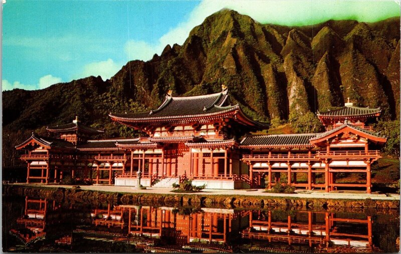 Byodo In Temple Valley Of Temples Park Windward Oahu Hawaii Chrome Postcard 