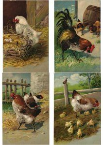 EMBOSSED GREETINGS with BETTER 54 Vintage Postcards (L4539)