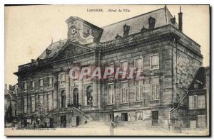 Postcard Langres Old City Hall