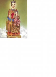 Virgen de la Merced. Barcelona Modern Spanish religious postcard