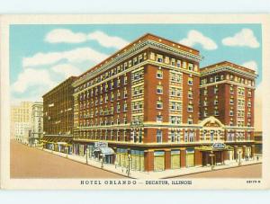 Unused Linen ORLANDO HOTEL Decatur Illinois IL t0294