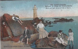 Rochers et Phare de Ville es Martin Saint Nazaire France Unused 