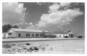 RPPC Ed Hammack Gas Station Salt Flats TX Roadside c1950s Vintage Photo Postcard